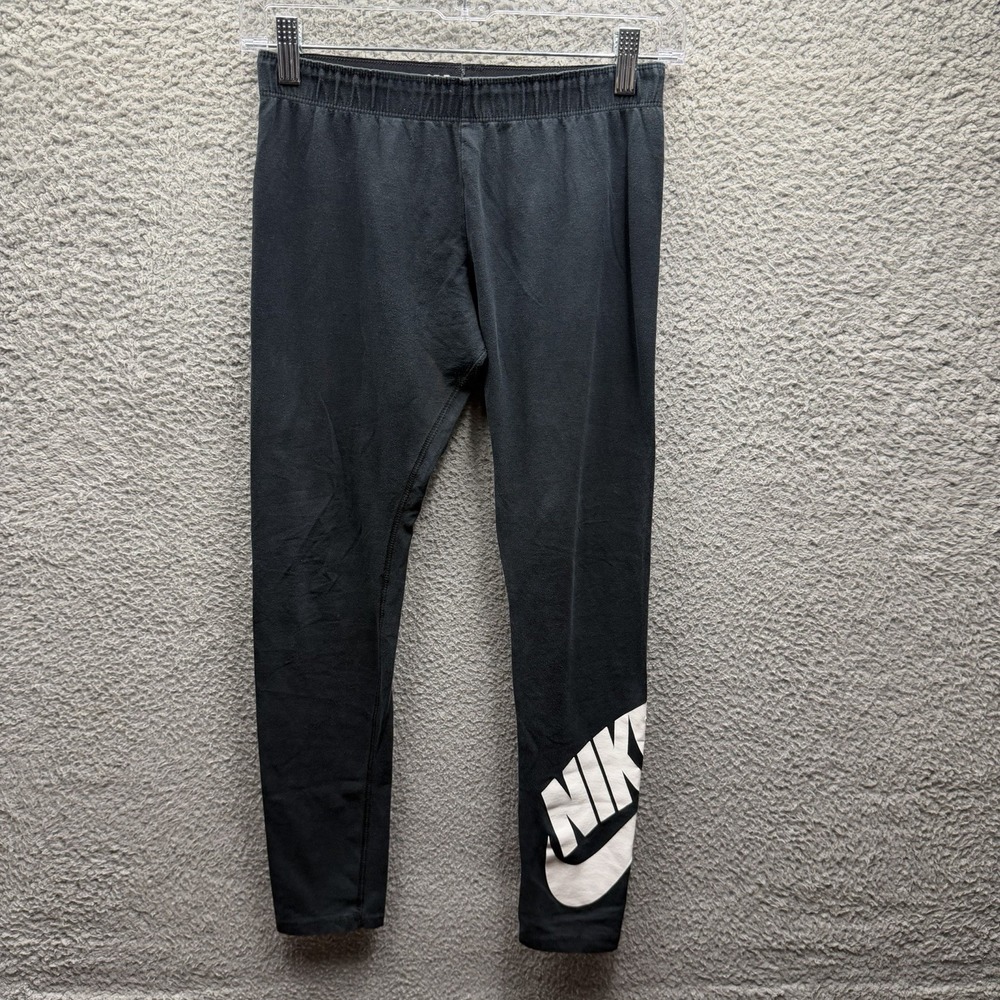 Nike Leggings Women's Size XL Black Ankle Swoosh Logo Leggings Women's Size XL